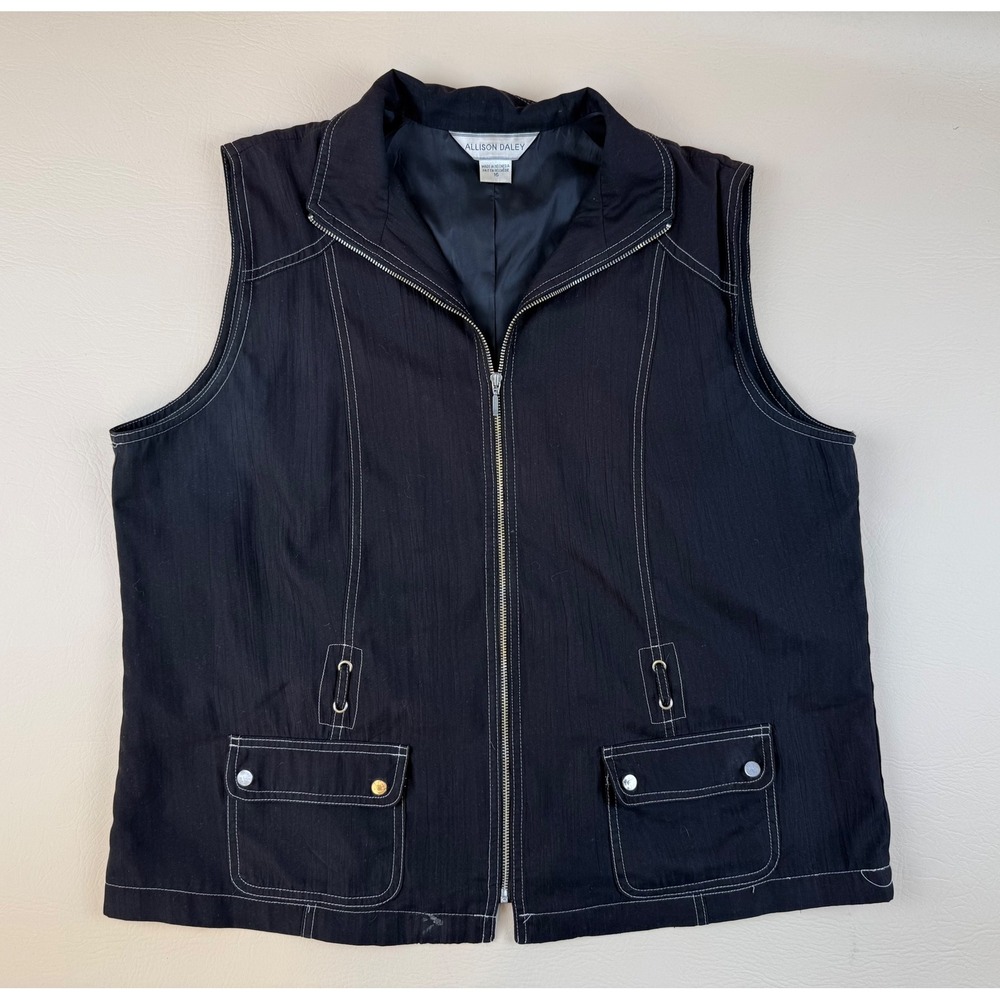 Utility Streetwear Vest Contrast Stitch Size 16 Allison Daley